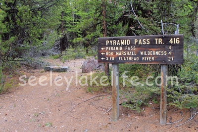 Pyramid Pass Trail 416 Sign - near Seeley Lake, MT